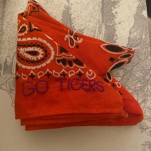 Clemson “GO TIGERS” embroidered bandana